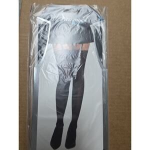 Women's Black Sheer Thigh High Stockings